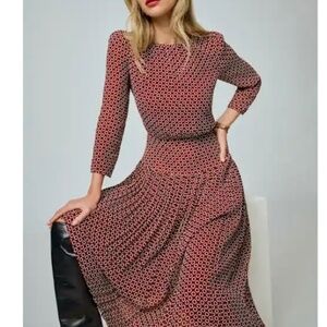 Reformation Sabra Dress Red - Size 2